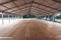 drveni pod s aluminijskom podnicom za najam